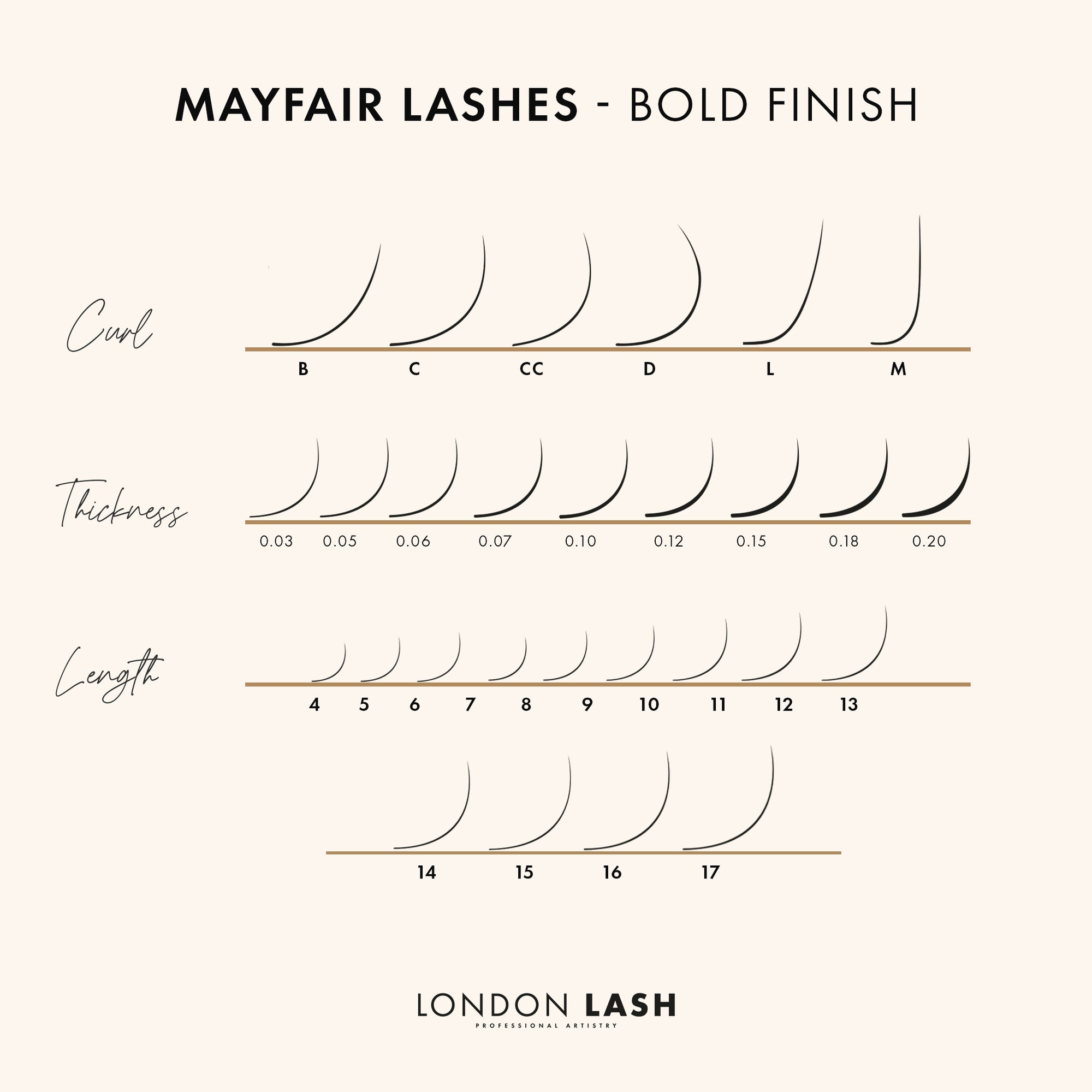 LondonLash Klasične Trepavice MAYFAIR 0.0609